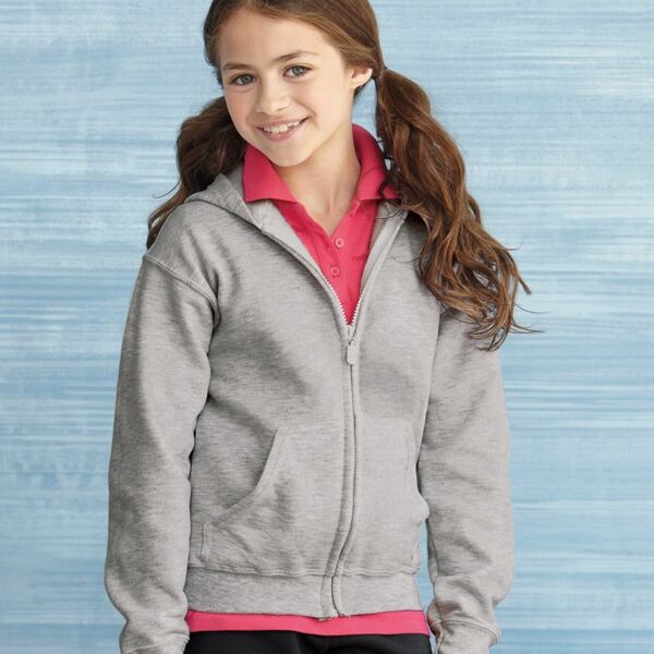Youth Heavy Blend™ Full-Zip Hooded Sweatshirt Thumbnail